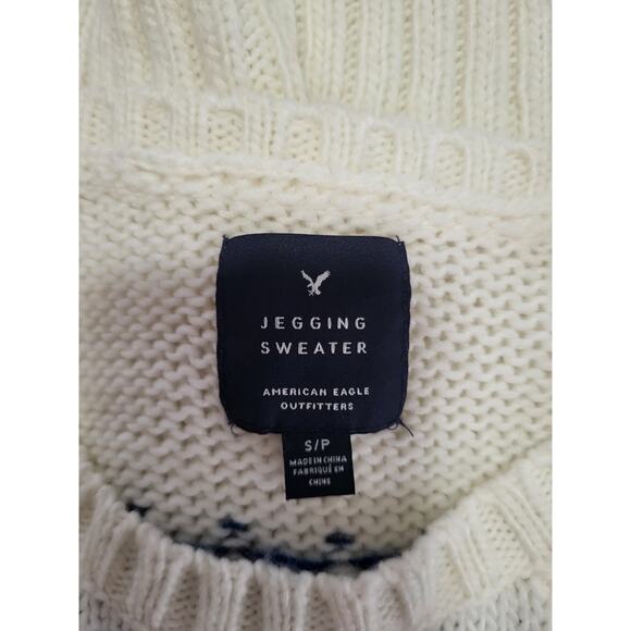 American Eagle Outfitters Jegging Soft Festive Winter Cozy Sweater EUC S - Picture 4 of 4